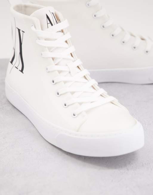 Armani high top on sale trainers