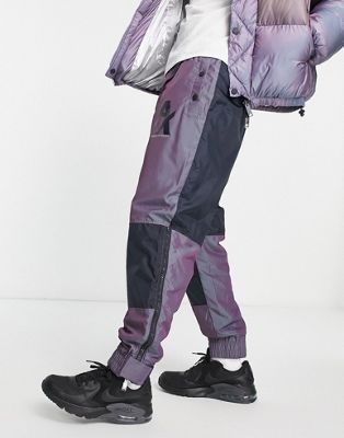 Armani Exchange irredescent joggers in purple