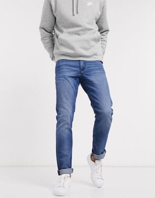 Armani Exchange - J13 - Slim-fit jeans in mid wash-Blauw