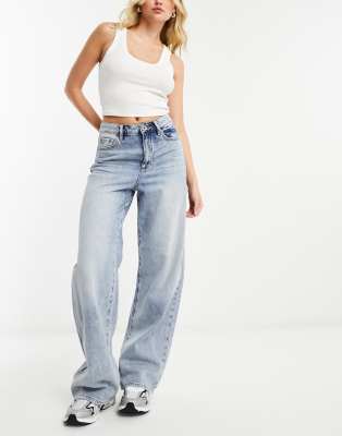 Armani Exchange straight fit jeans in light blue - ASOS Price Checker