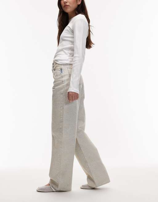 Armani Exchange - Jeans met wijde ronde pijpen in lichtblauw, 3 van 5