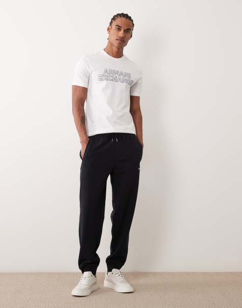 Armani Exchange Jogger mit Logo in Marineblau - view 1