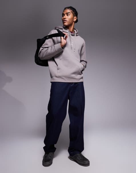 Armani Exchange – Kapuzenpullover in Hellbraun mit zentriertem Logo - view 1