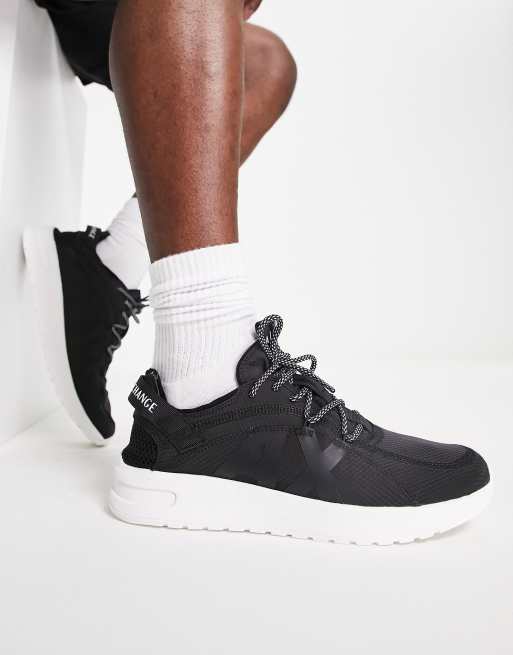 Armani Exchange knit sneakers in black ASOS