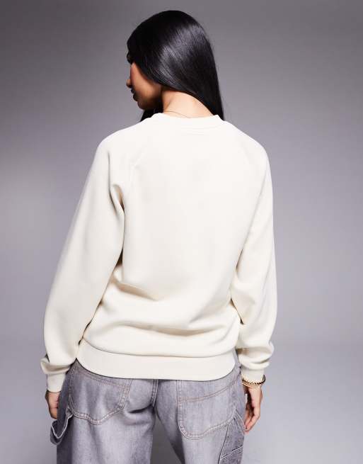 Armani Exchange – Kremowa bluza ze stonowanym logo na środku, 2 z 4