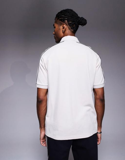 Armani Exchange – Kurzärmliges Polohemd in Cremeweiß, 2 von 4