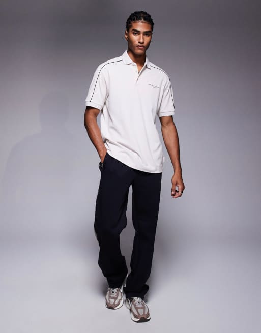 Armani Exchange – Kurzärmliges Polohemd in Cremeweiß, 4 von 4