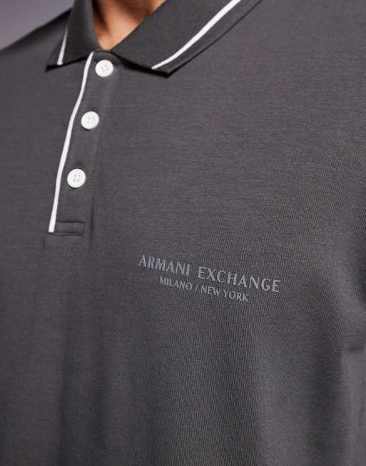 Armani Exchange – Kurzärmliges Polohemd in Grün, 5 von 5
