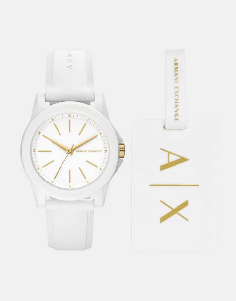 Armani Exchange – Ladybanks – Damenuhr und Gepäckanhänger im Geschenk-Set AX7126 - view 1