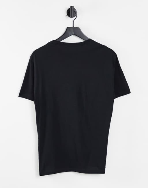 Armani Exchange large chest logo T shirt in black