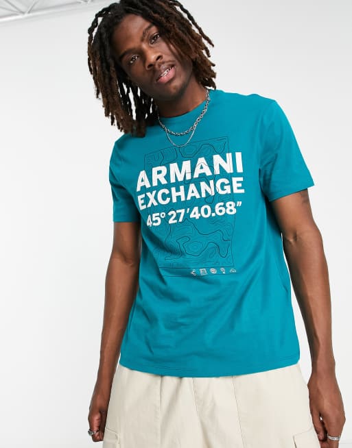 Blue armani shop exchange shirt