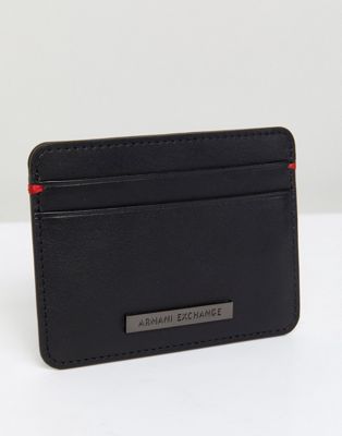 Armani Exchange Leather Credit Card 