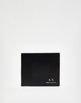 Armani Exchange leather wallet in black
