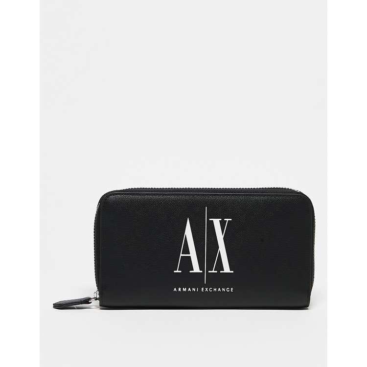 Armani Exchange - Printed Logo Double Pouch Waist Bag, 70% Polyester 30% Cotton, Black 3, Size: Onesize