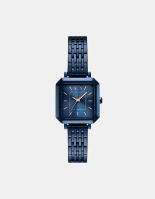 Armani Exchange - Leila - Damen-Quarzuhr aus blauem Edelstahl mit 3 Zeigern