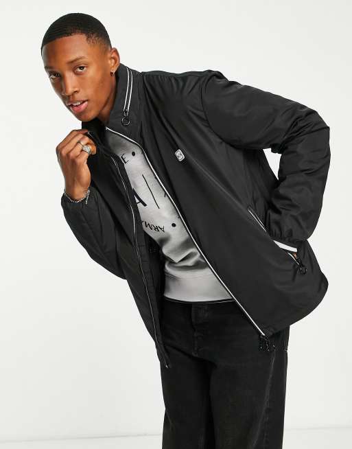 Armani Exchange lightweight small logo jacket in black ASOS