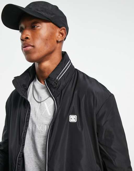 Armani Exchange lightweight small logo jacket in black ASOS