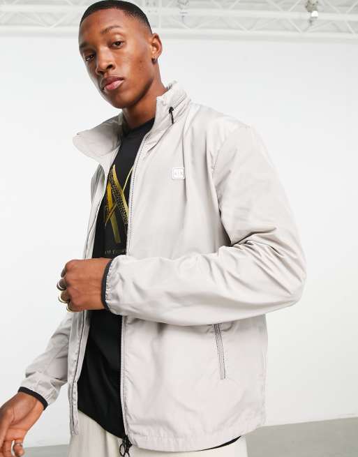 Armani Exchange lightweight small logo jacket in stone | ASOS