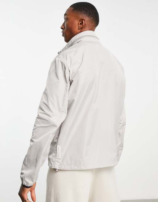 Armani Exchange lightweight small logo jacket in stone | ASOS