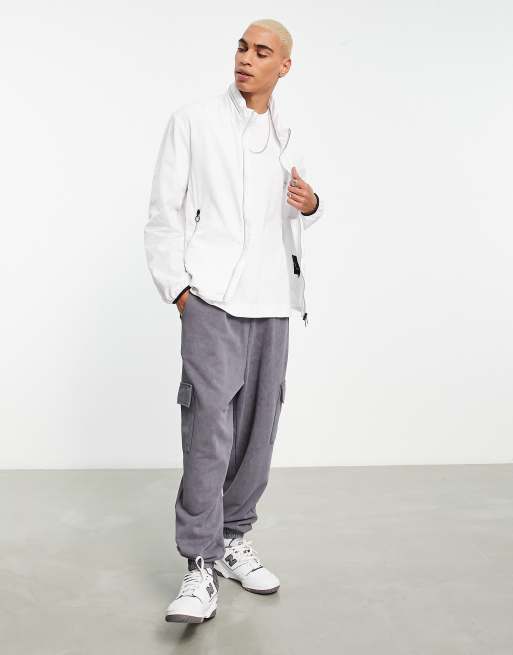 Armani Exchange lightweight small logo jacket in white | ASOS