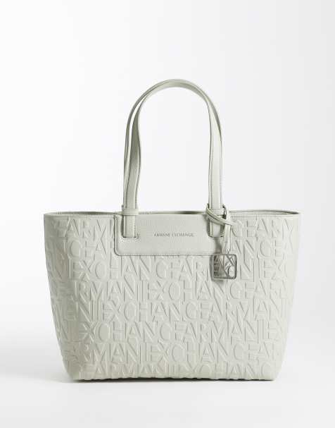 Armani Exchange - Liz - Shopper tas met kiezelstructuur in crème - view 1