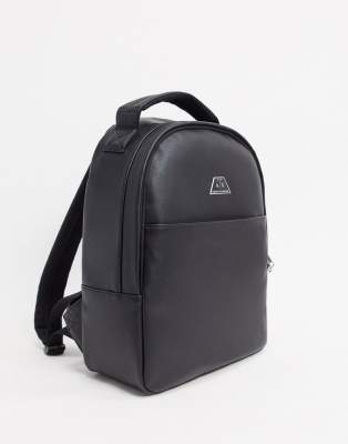 Armani Exchange logo backpack in black