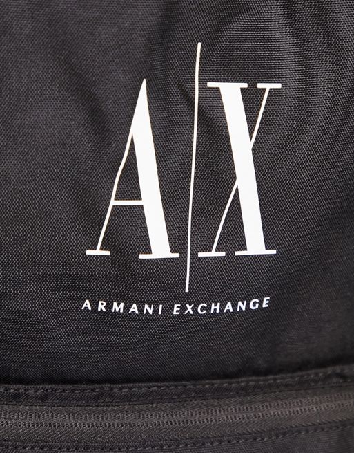 Armani Exchange logo backpack in black | ASOS