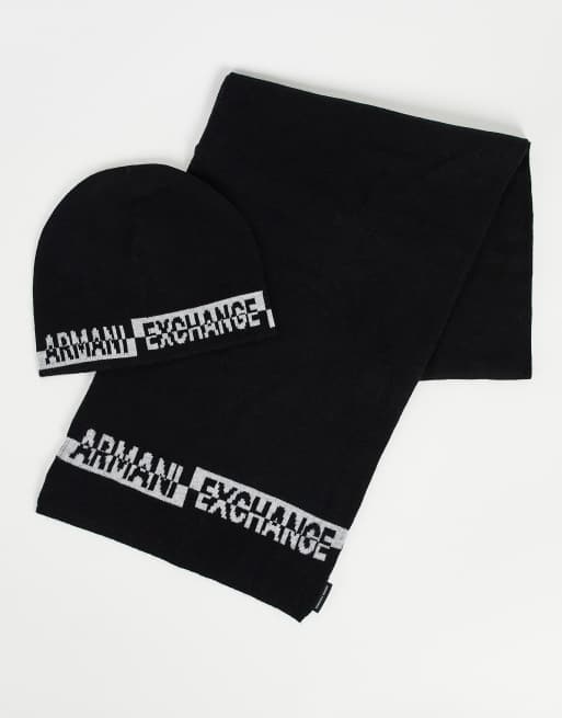 Armani exchange hat store and scarf set