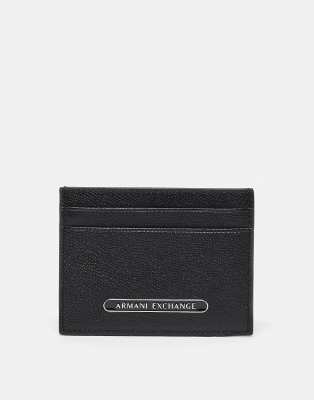 Armani Exchange Armani Exchange logo card holder in black