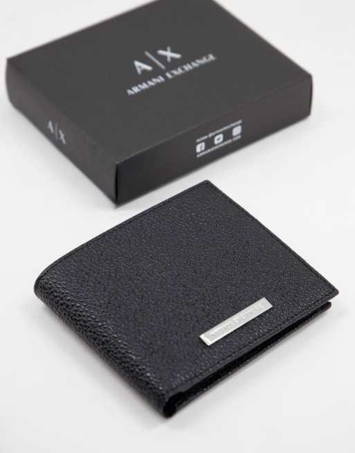 Armani Exchange logo card wallet in black ASOS