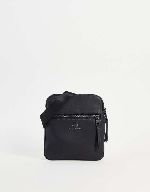 Armani Exchange logo crossbody bag in black ASOS