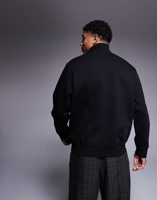 Armani Exchange logo half zip sweatshirt in black | ASOS Armani Exchange logo half zip sweatshirt in black | ASOS