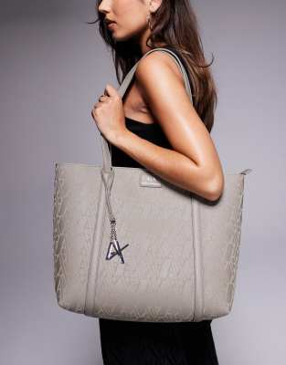 Armani Exchange Armani Exchange logo handbag in tan-Brown