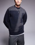 [Armani Exchange] Armani Exchange logo jumper in navy Chest 36 NAVY