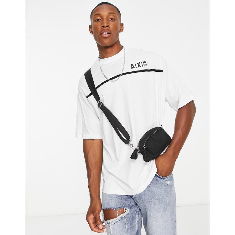 Armani Exchange logo relaxed fit t-shirt in white | ASOS