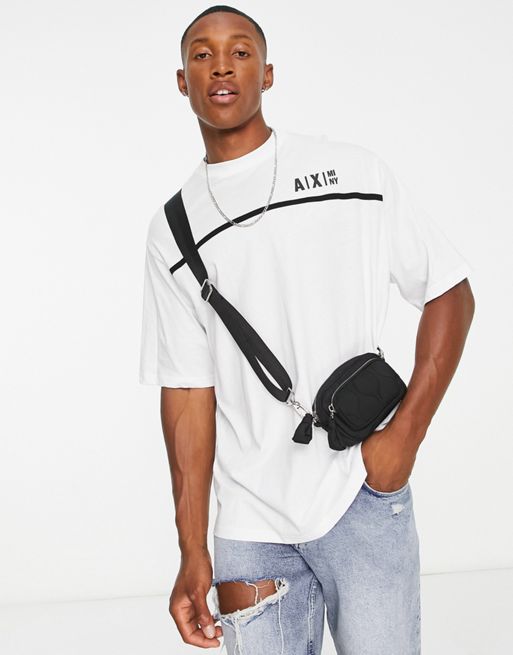 Armani Exchange logo relaxed fit t-shirt in white | ASOS