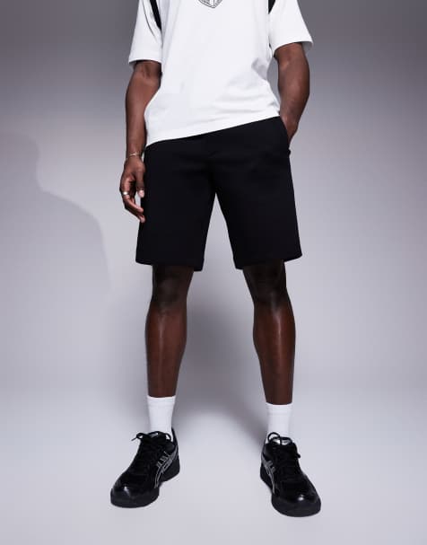 Armani Exchange logo sweat shorts in black - view 1