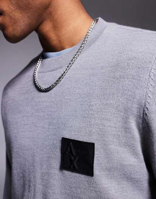 Armani Exchange logo sweatshirt in grey, 3 of 4