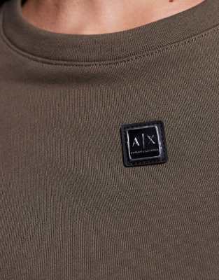 Armani Exchange Logo Sweatshirt In Brown