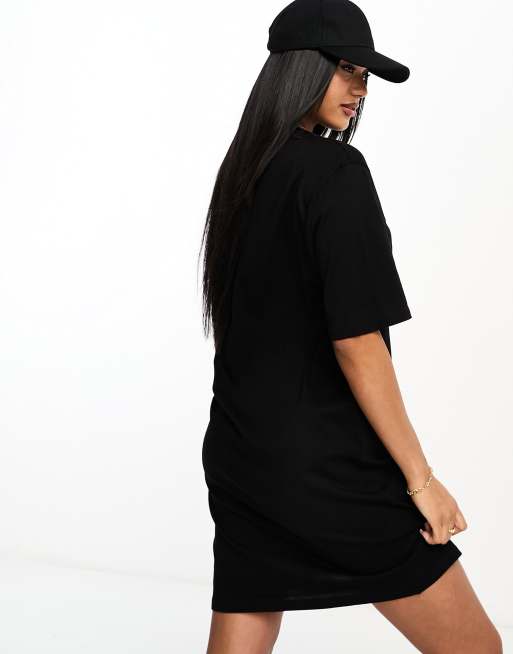 Armani Exchange logo t shirt dress in black ASOS