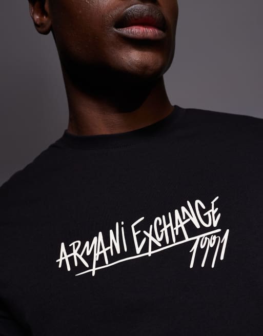 Armani Exchange logo t-shirt in black, 5 of 5