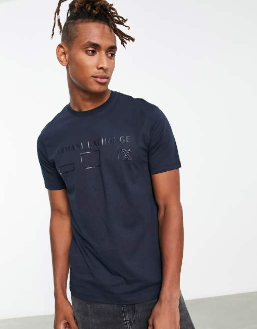 Armani Exchange logo t-shirt in navy | ASOS