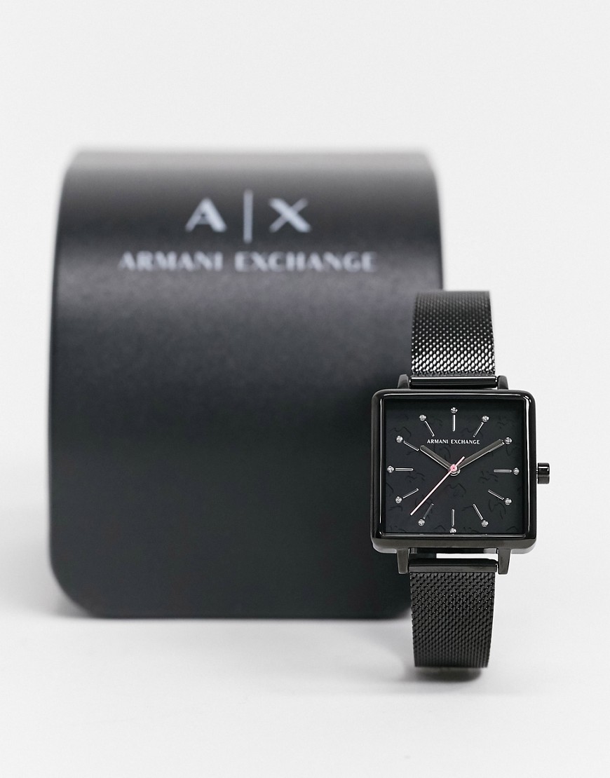 Armani Exchange lola square bracelet watch AX5805-Black