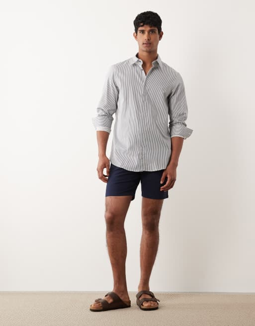 Armani Exchange long sleeve shirt in blue stripe, 2 of 5