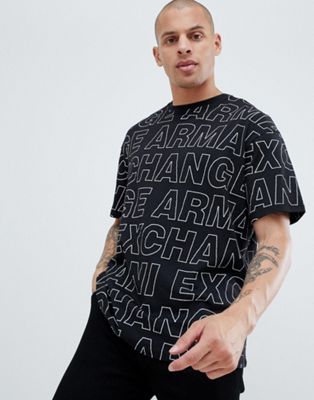 armani exchange printed shirt