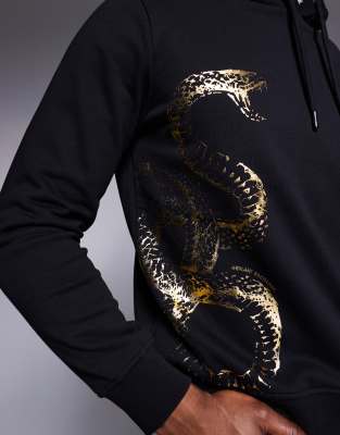 トップス Archive 90s Armani Exchange Snake Hoodie 207463941-4