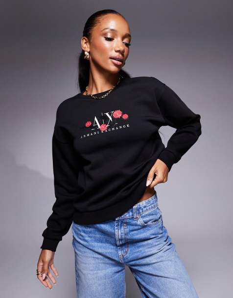 Armani Exchange - Lunar Capsule - Sweat à logo serpent - Noir - view 1