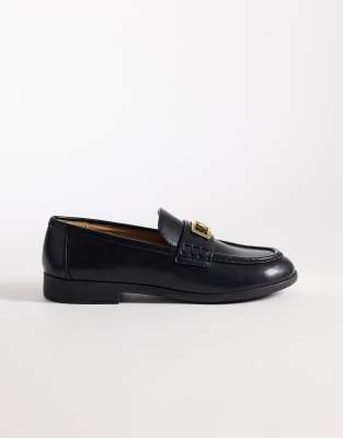 Armani Exchange - Maggie - Mokassin-Loafer in Schwarz mit Logo