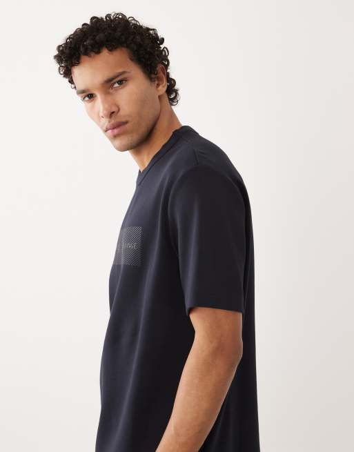 Armani Exchange - Marineblå T-shirt i strik, 5 af 5