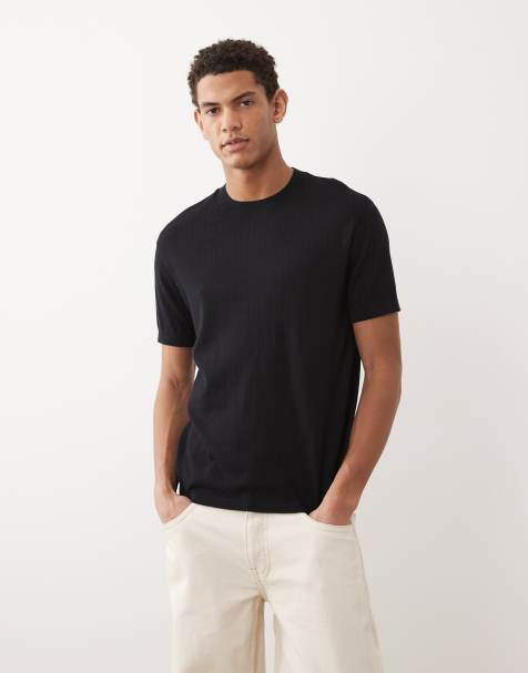 Armani Exchange - Marineblå T-shirt med rund hals - view 1